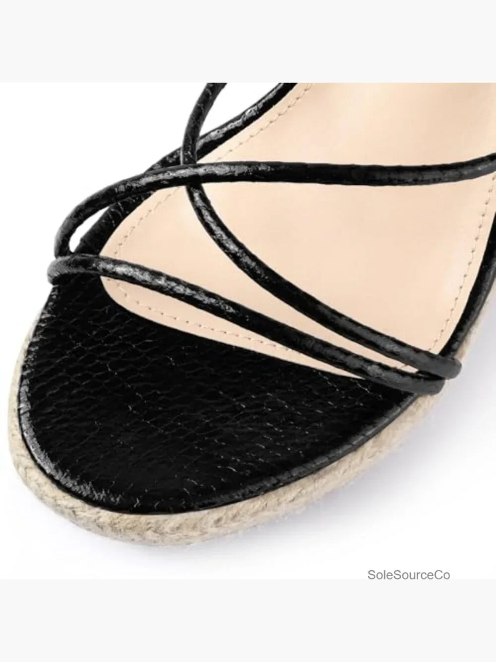 Platform Espadrille Wedges Lace Up Snake Print Strappy Sandals